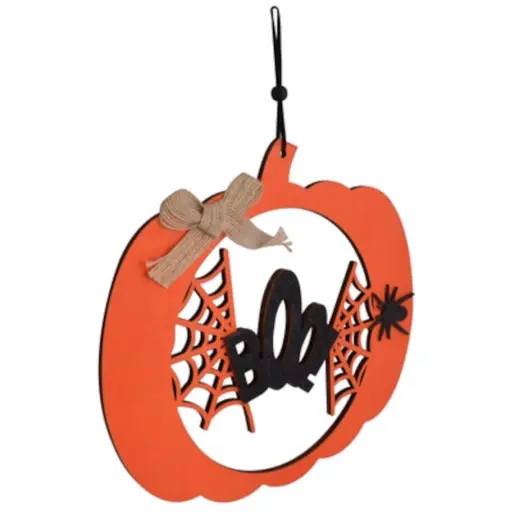 Halloween Pumpkin & Spider Decoration - Side